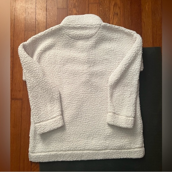 Aerie Cream Sherpa Pullover Cloud OVERSIZED With Pockets - Picture 3 of 7